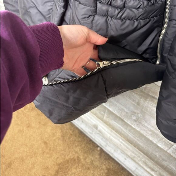 AAKASHA small Side Zippered Quilted Jacket $233 value asymmetrical avante garde - Picture 6 of 9